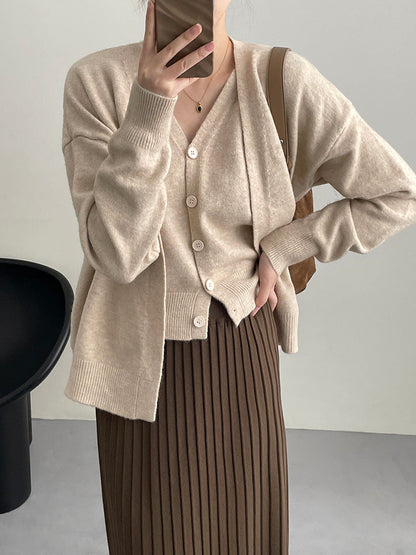 Damen Cardigan V-Ausschnitt Strick Norvielle