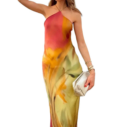 Damen Maxikleid Blumenmuster Elegantes Kleid