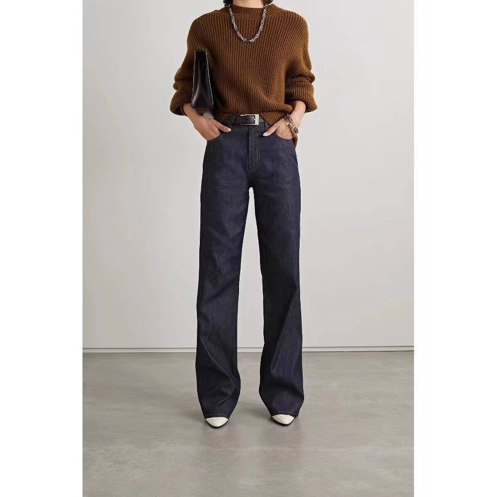 Damen Hochgeschnittene Weite Jeans Norvielle