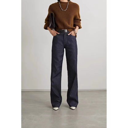 Damen Hochgeschnittene Weite Jeans Norvielle