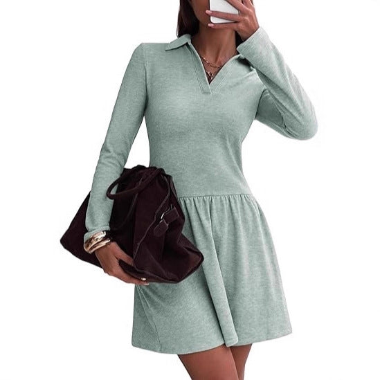 Damen Sportliches Polo-Kleid