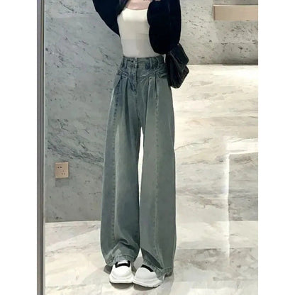 Damen High-Waist Jeans Weit Norvielle