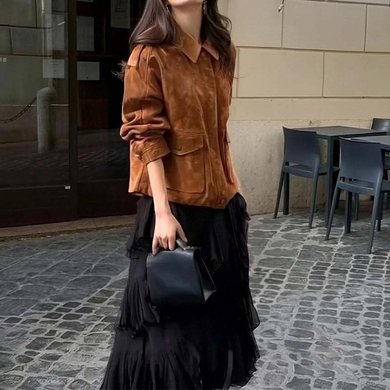 Damen Oversized Jacke Leicht Norvielle