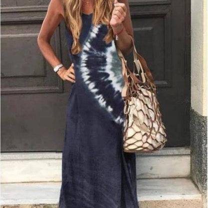 Damen Maxikleid Tie-Dye-Design Leicht Norvielle