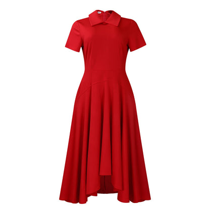 Damen Hemdkleid Asymmetrischer Rock Elegante Taillierung Norvielle