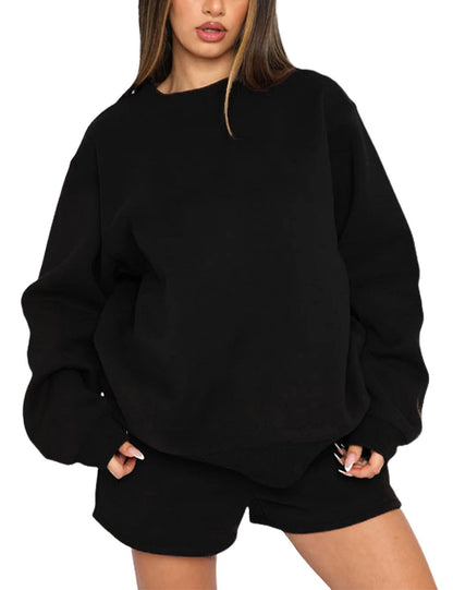 Damen Sweater-Shorts-Set Freizeit Norvielle