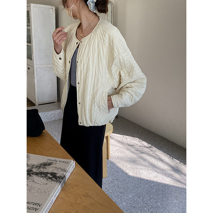 Damen Steppjacke Lässig Druckknopfverschluss Norvielle