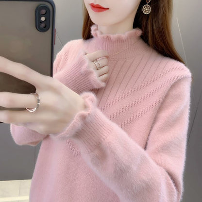 Damen Rollkragenpullover Strukturiertes Design Norvielle - Norvielle