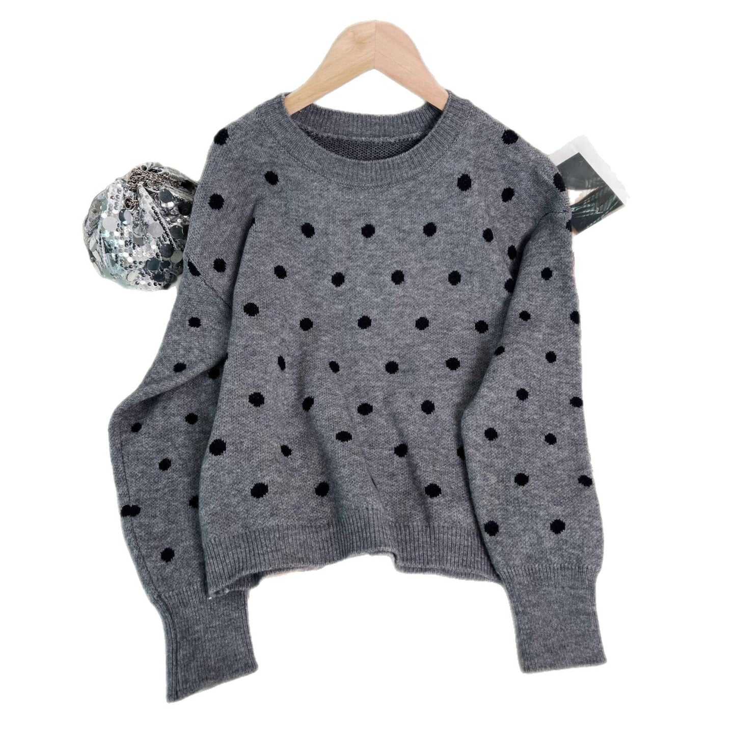 Damen Pullover Lebendiges Punktedesign Norvielle