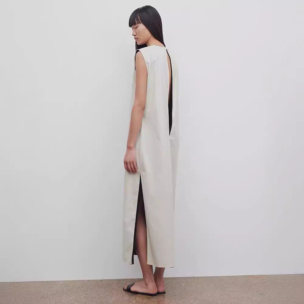Damen Maxikleid Fließend V-Ausschnitt Norvielle