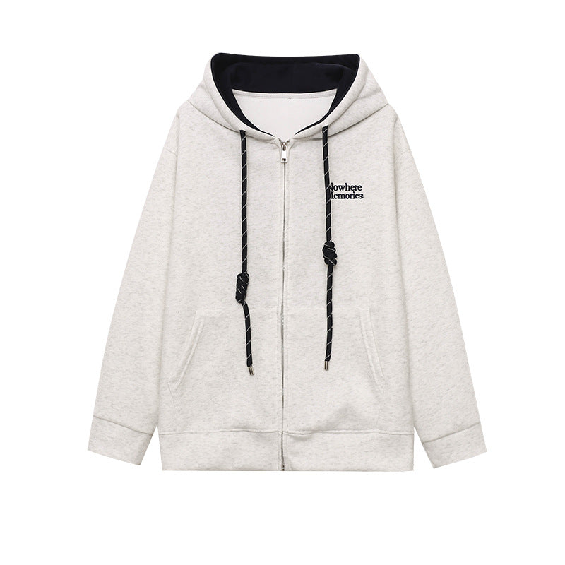 Damen Kapuzenpullover mit Reißverschluss und Taschen Norvielle
