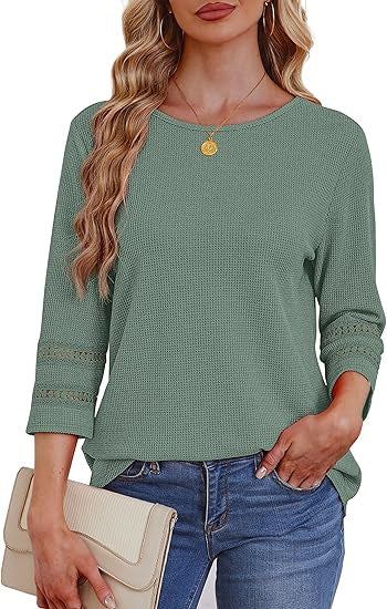Damen Longsleeve-Oberteil Spitzen-Details Norvielle