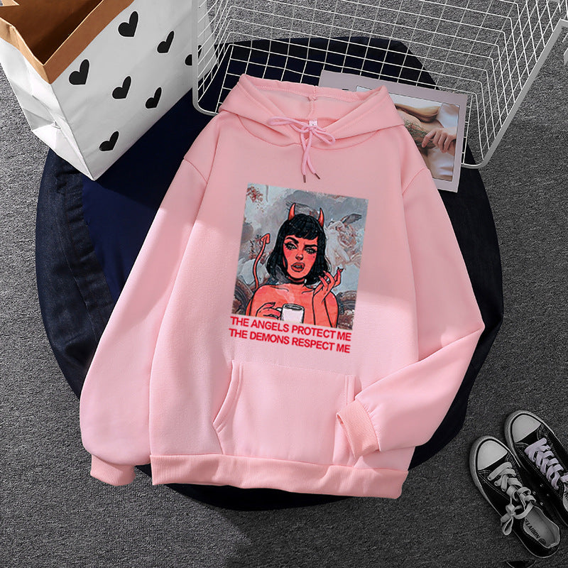 Damen Hoodie Grafikdruck Norvielle