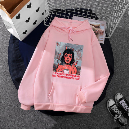 Damen Hoodie Grafikdruck Norvielle