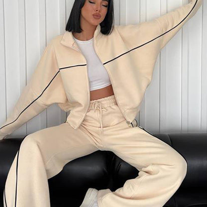 Damen Sportliches Zweiteiler-Set Sweatshirt und Hose Norvielle - Norvielle