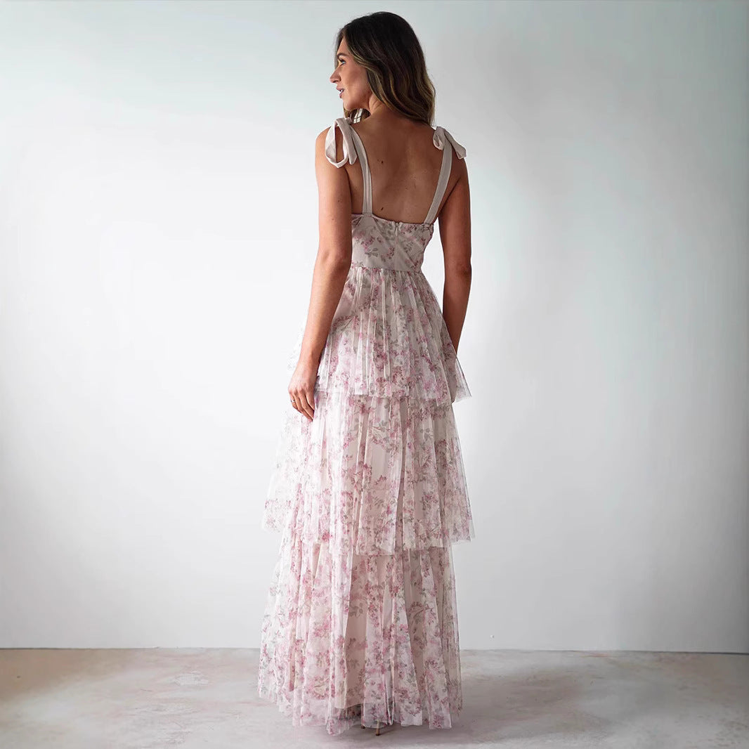 Damen Langärmliges Spitzenkleid Tierprint Norvielle