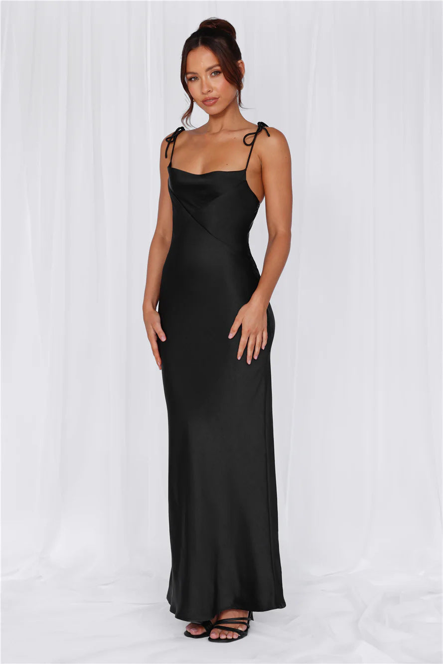 Damen Langabendkleid Spaghettiträger Elegantes