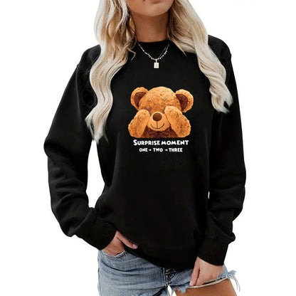 Damen Pullover Bärenmotiv Norvielle