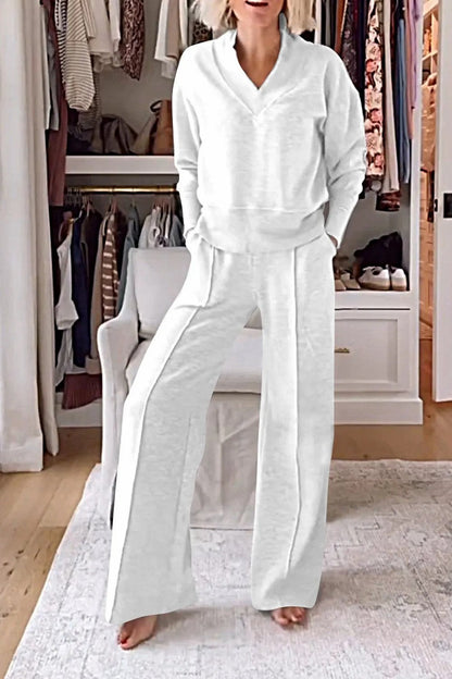 Damen Loungewear-Set V-Ausschnitt Weit Norvielle