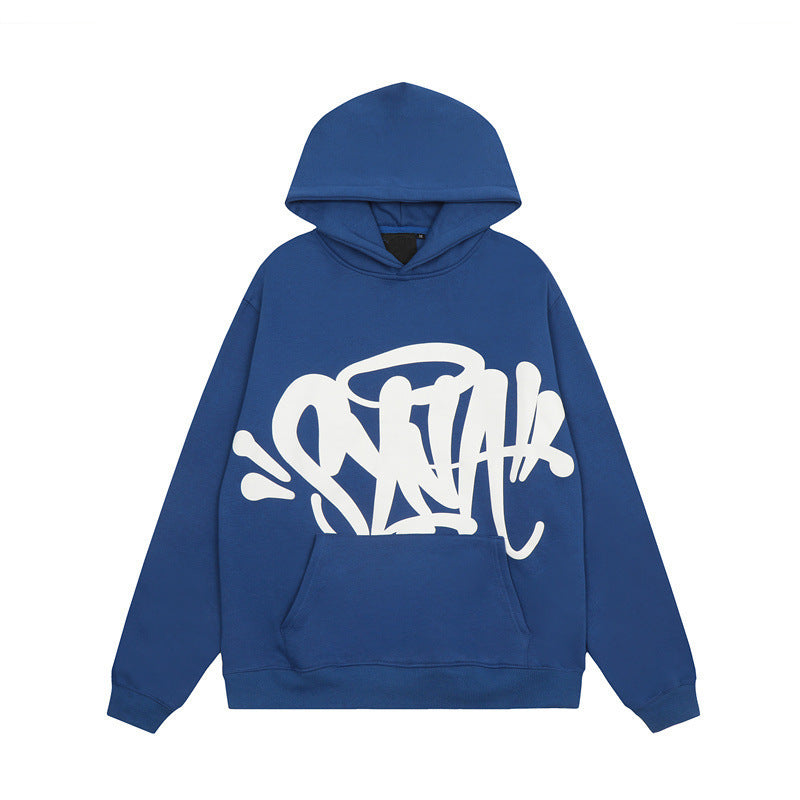 Damen Kapuzenpullover Graffiti-Design Kängurutaschen Norvielle