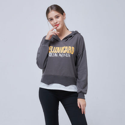 Damen Cropped Hoodie mit Grafiken Norvielle - Norvielle