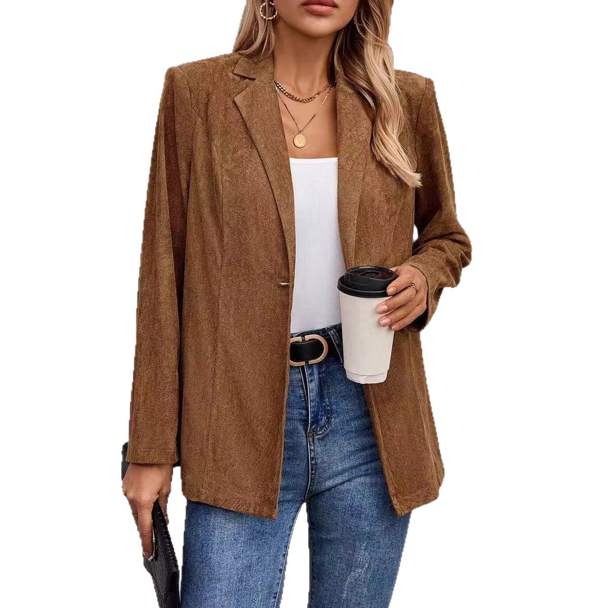 Damen Blazer Samtweich Struktur Norvielle