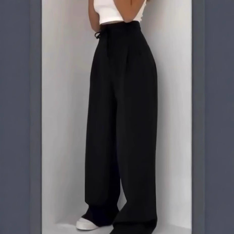 Damen Bundfaltenhose Elastischer Taillenbund Norvielle - Norvielle