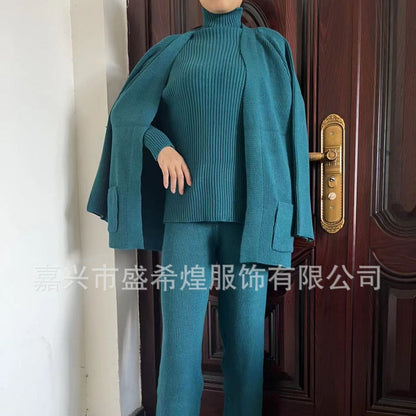 Damen Strickensemble Weites Design Luxuriöses Material
