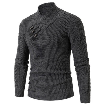 Herren Strickpullover Elegantes Zopfmuster Komfort
