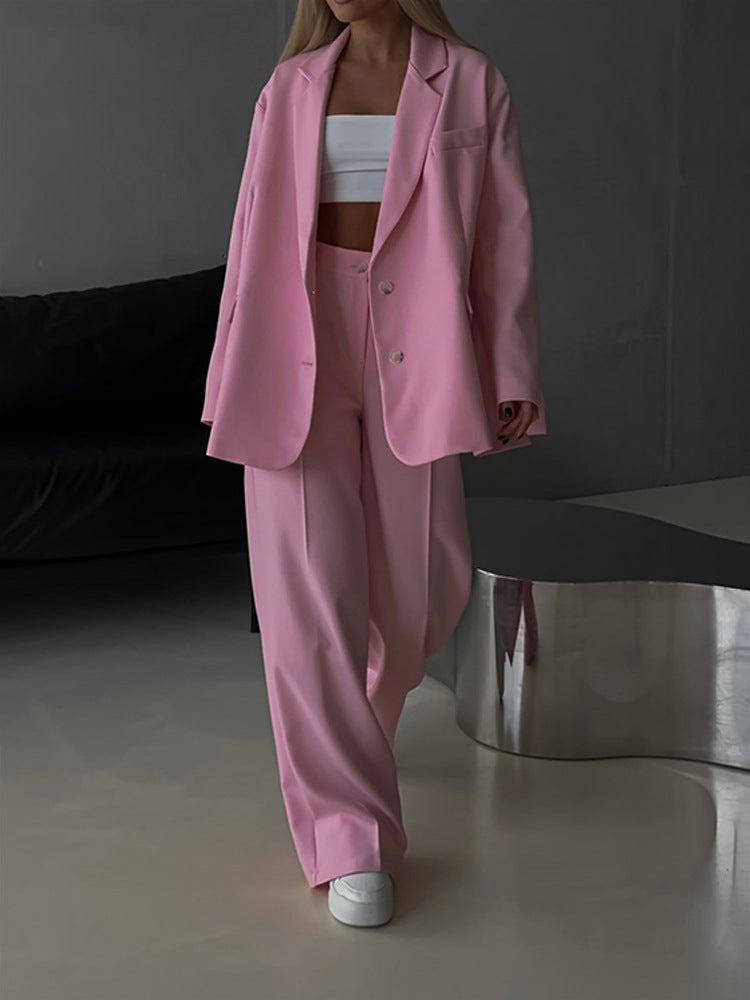 Damen Blazer Anzug Set mit hohen Hosen Norvielle