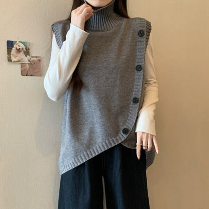 Damen Strickpullover Hohler Kragen Asymmetrisch Norvielle