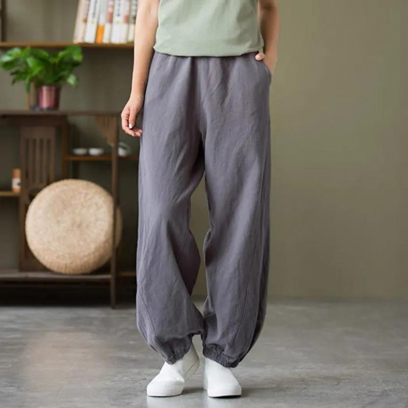 Damen Bequeme Luftpants Elastischer Bund Norvielle