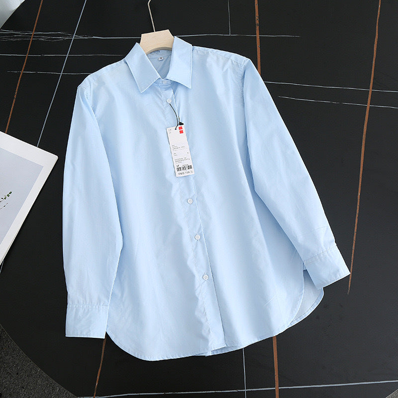 Damen Bluse Moderner Kragen Leicht Elastisch Weiß