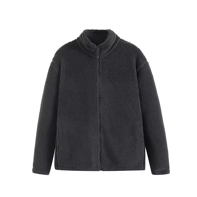 Damen Fleecejacke Hochkragen Reißverschlusstaschen Norvielle