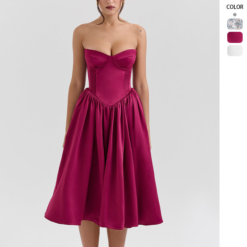 Damen Cocktailkleid mit Corsage-Oberteil und Volumenrock - Norvielle