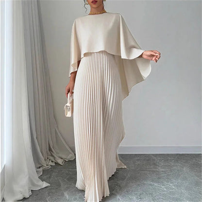 Damen Langkleid Plisseefalten - Norvielle