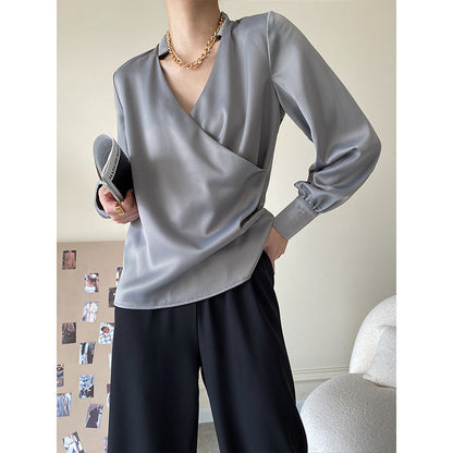 Damen Wickeloberteil V-Ausschnitt Elegantes Norvielle - Norvielle