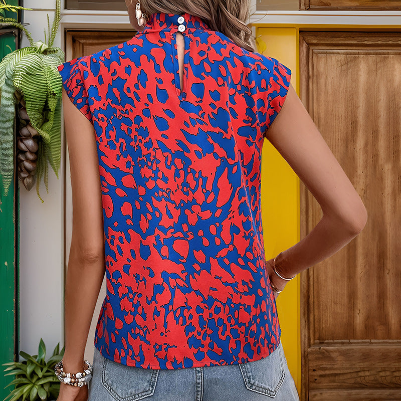 Damen Sweatshirt Kapuze Animalprint