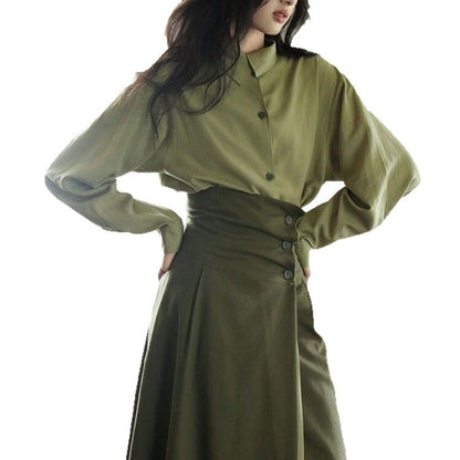 Damen Maxi-Rock Kelchschnitt Norvielle Elegantes Design