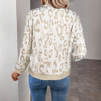 Damen Bomberjacke Leopardenmuster Norvielle