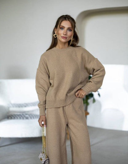 Damen Strickpullover Kuschelig Moderner Schnitt Weite Passform