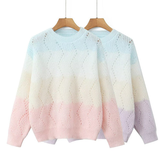 Damen Strickpullover Komfortabel Weich Pastellfarben - Norvielle