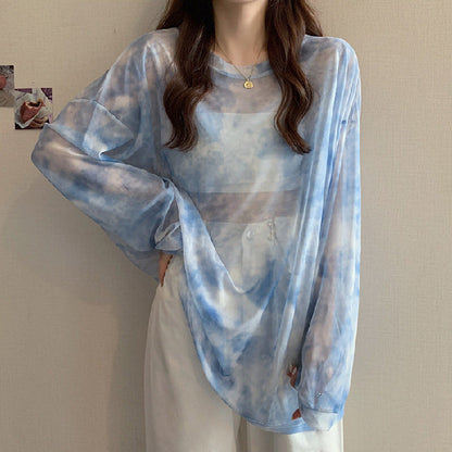 Damen Oversized-Shirt Modernes Muster Norvielle
