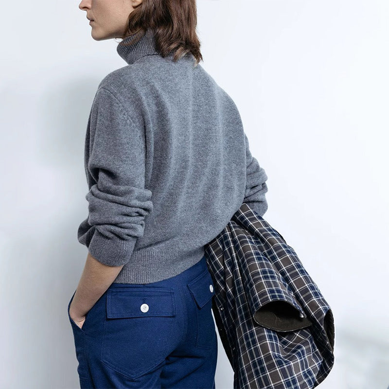 Damen Langarm-Pullover Hoher Kragen Norvielle - Norvielle