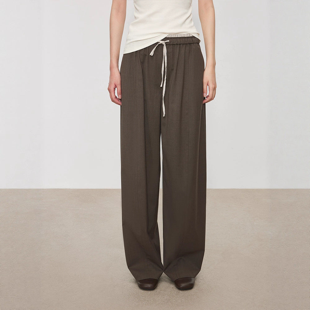 Damenhose Weite Stoffhose Elastischer Bund Norvielle