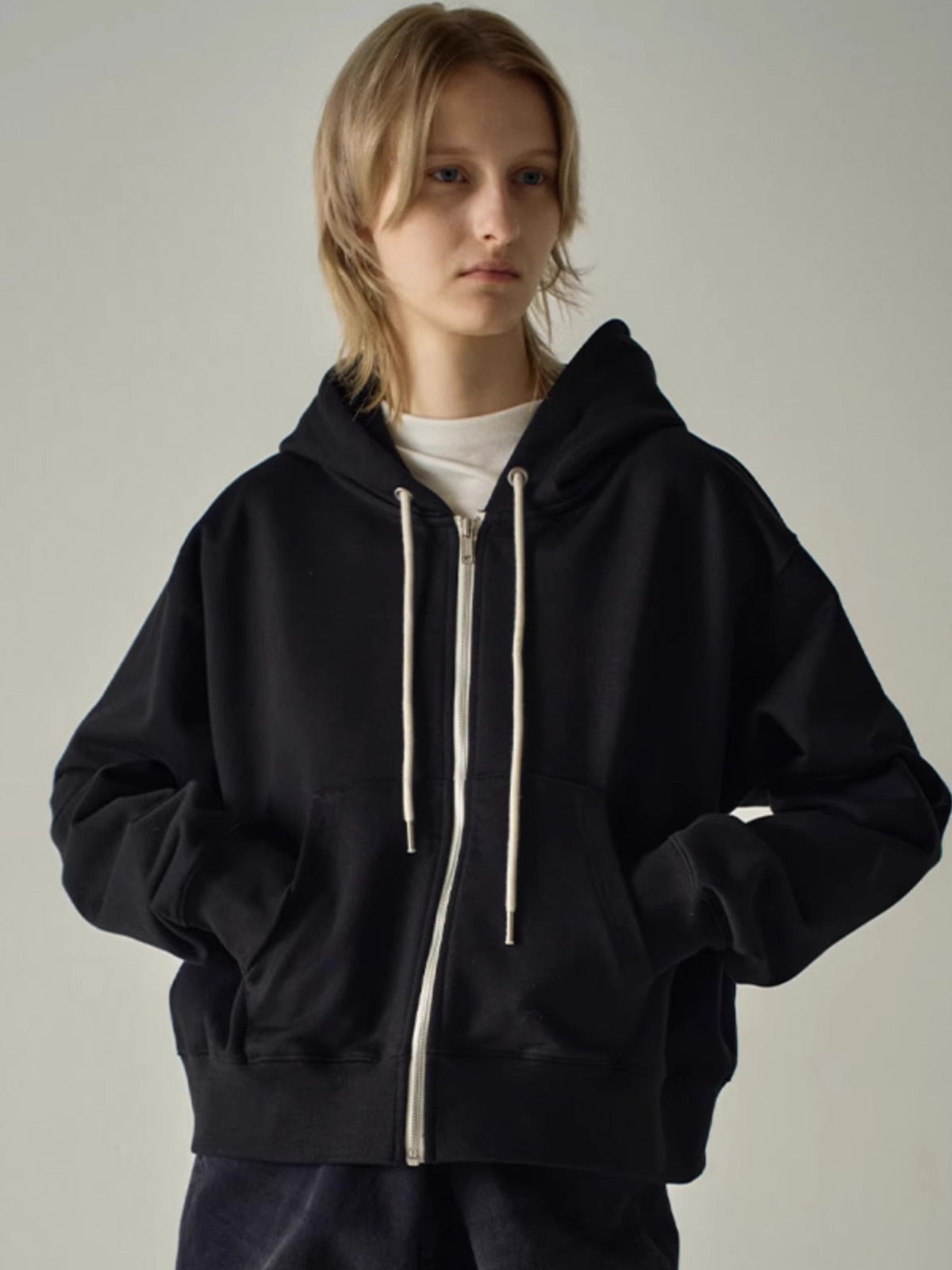Damen Kapuzen-Sweatjacke Reißverschluss Seitentaschen Norvielle
