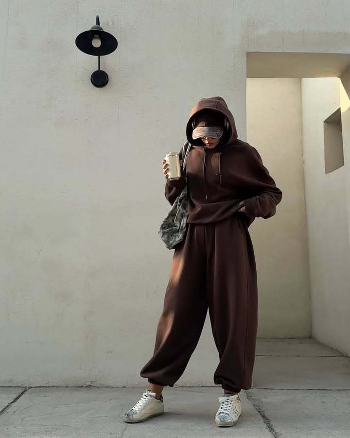 Damen Oversize Loungewear-Set mit Kapuze Komfort