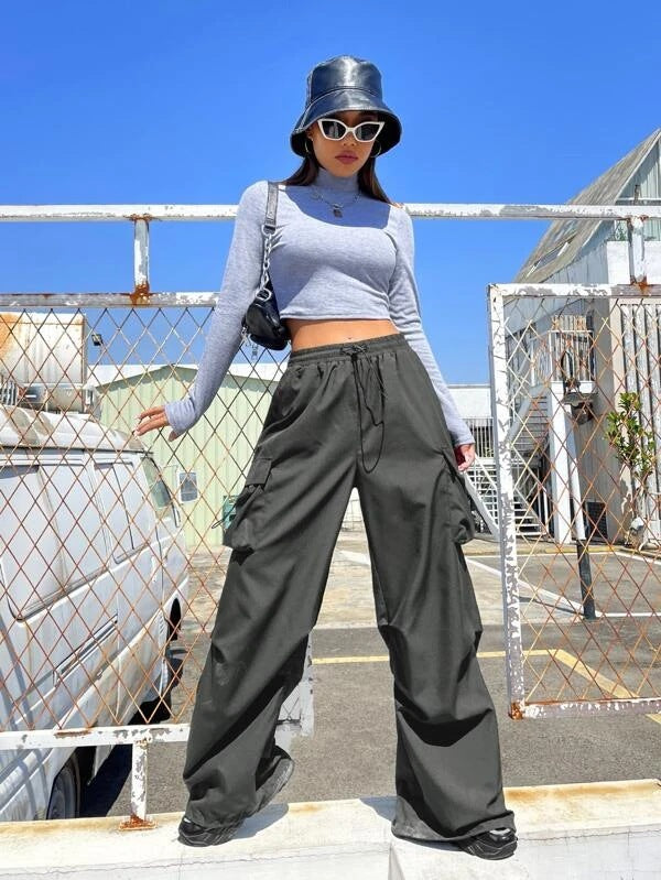 Damen Cargo-Hose Großes Modell Praktische Taschen Norvielle - Norvielle