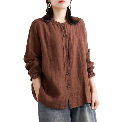 Damen Bluse Lockere Passform Knöpfe Norvielle