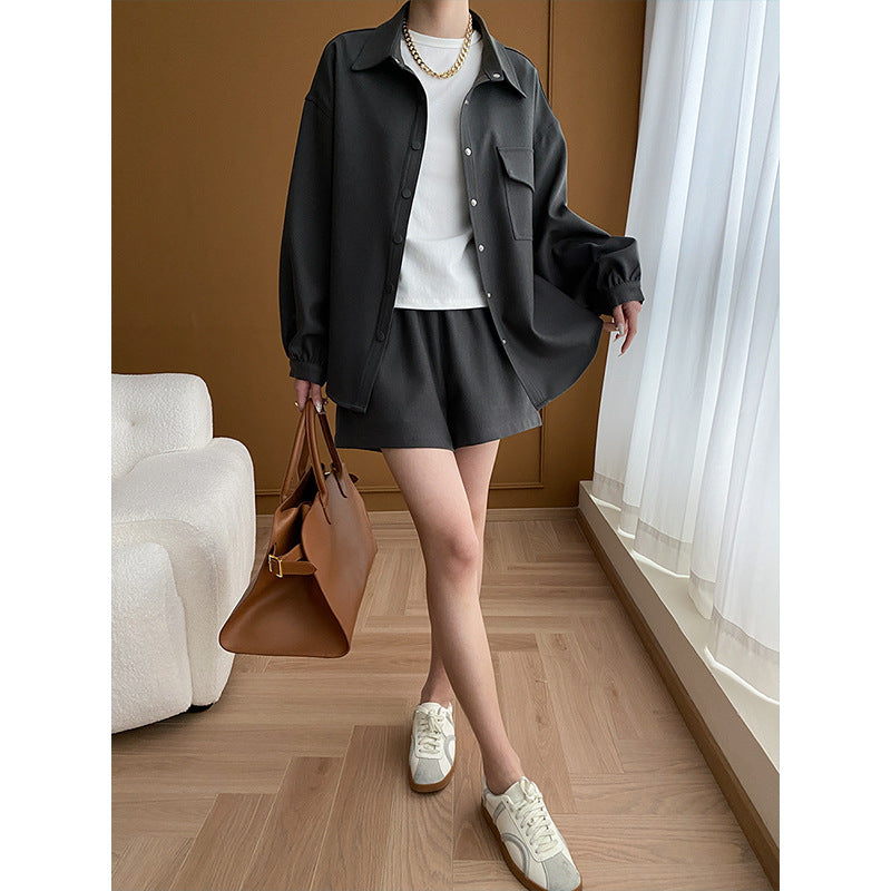 Damen Overshirt Einstellbarer Bund Praktische Taschen Norvielle